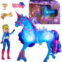 Unicorn Academy Spin Master Train and Glow River mit Isabel Set, leuchtendes Einhorn-Spielset in Blau und Bunt/Mehrfarbig - Bild 1