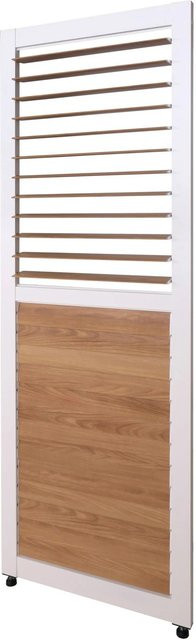 BERLINLODGE Lamellenwand für Pergola aus Aluminium in Weiß Holzoptik, H x B: 220 x 68 cm - Bild 1