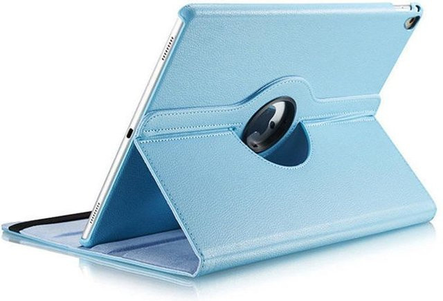 Smart Cover Hülle für Apple iPad Pro 12.9 und iPad Air 13 in Himmelblau mit 360 Grad Drehung aus PU Leder - Bild 1