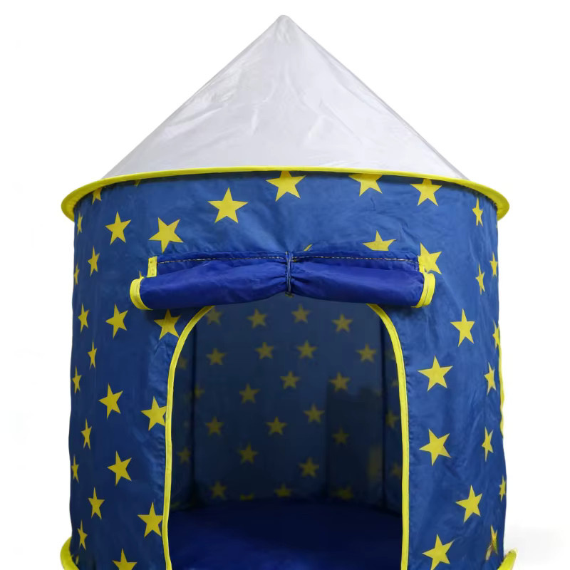 IMBABY Spielzelt Set mit Sternenmuster und Weltraum-Design in Blau inklusive Bällebad und Spieltunnel für Kleinkinder - Bild 3