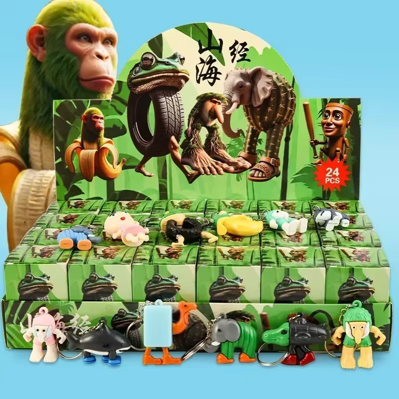 Potdemiel Brainrot Blind Box Spielzeugfiguren Schlüsselanhänger, 24-teiliges Set - Bild 4