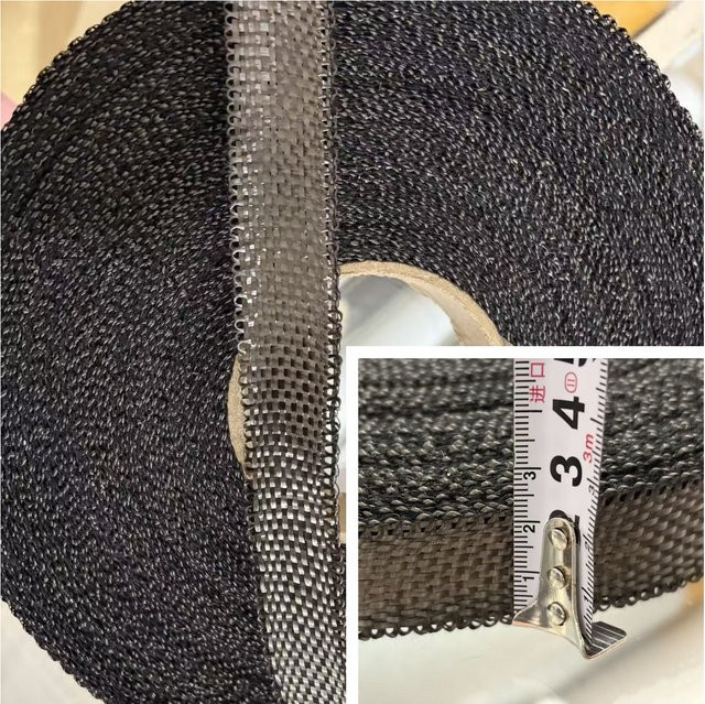 XKTXCFF Echtkohlefaser-Gewebeband 3K 240gsm in Schwarz, Breite: 25 mm - Bild 1