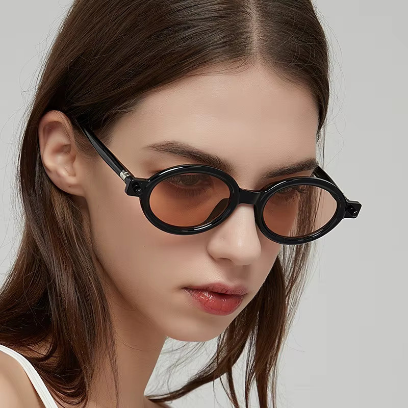 Samjune Sonnenbrille, oval, Vollrand, Kunststoff, unisex, gelb - Bild 2