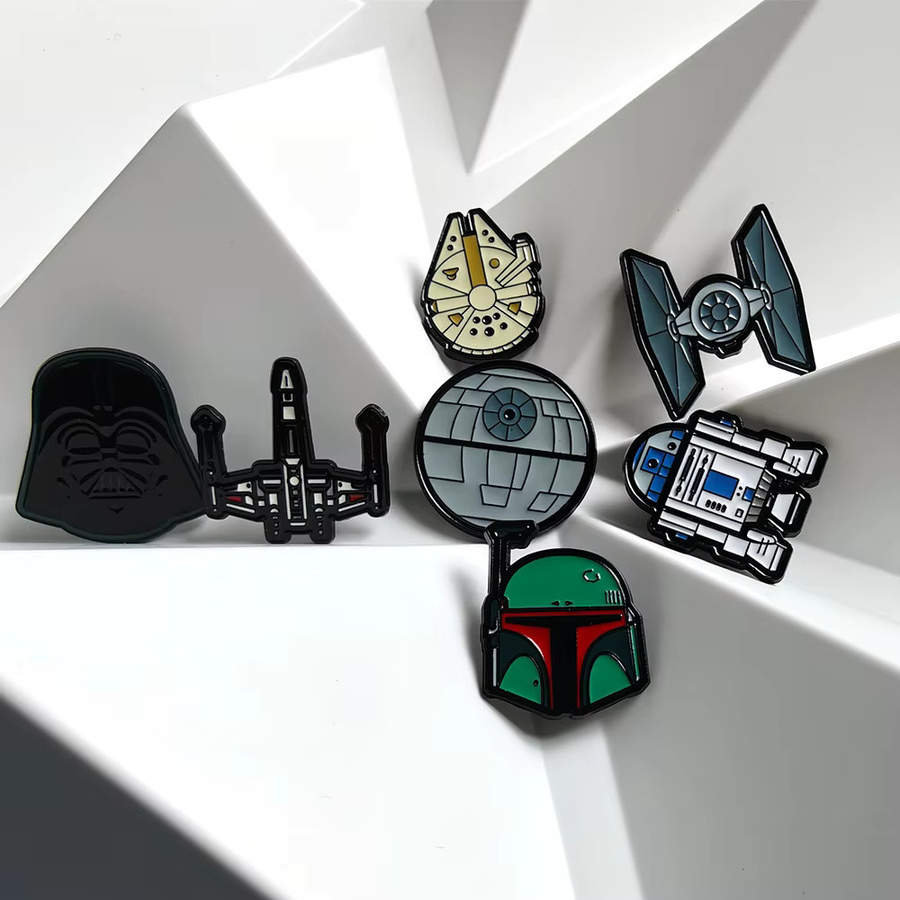 Star Wars Abzeichen-Set, 7-teilig, Metall-Emaille-Pins, Bunt - Bild 5