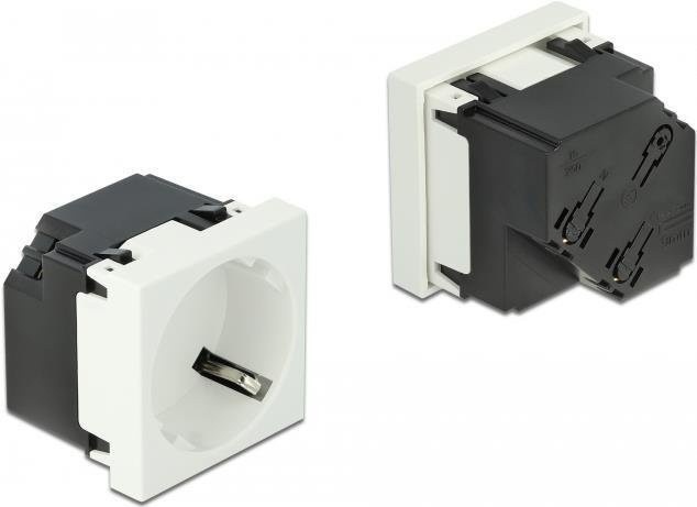 Delock Easy 45 Steckdose Typ F 2P+E mit Verschluss 16 A 250 V weiß RAL 9003 10er Packung - Bild 1