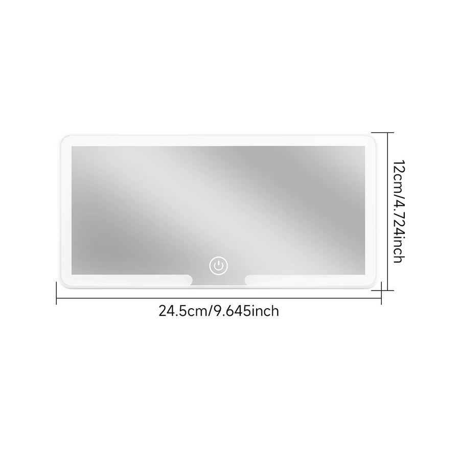 LED Make-up Spiegel für das Auto mit HD-Spiegel, drei Dimmstufen und Touchscreen-Steuerung zur Montage an der Sonnenblende - Bild 4