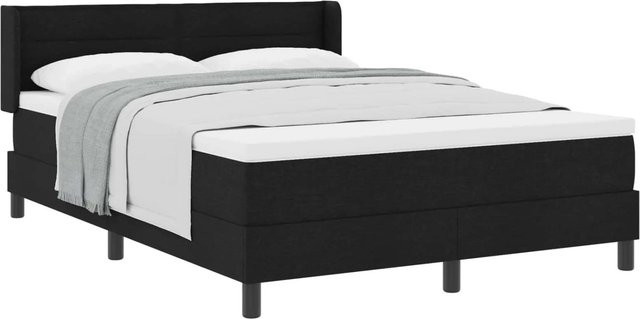 vidaXL Boxspringbett mit Matratze Schwarz B/T: 140 x 190 cm - Bild 1
