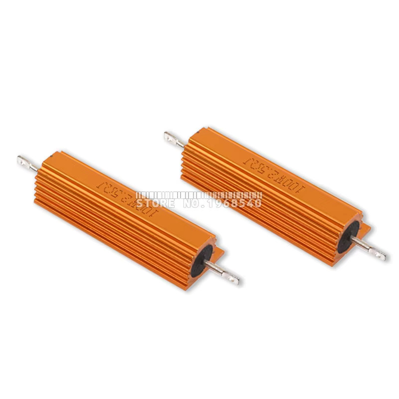 Rx24 Aluminium Power Metallgehäuse Drahtgewickelter Widerstand 50W 2,5 Ohm Orange - Bild 2