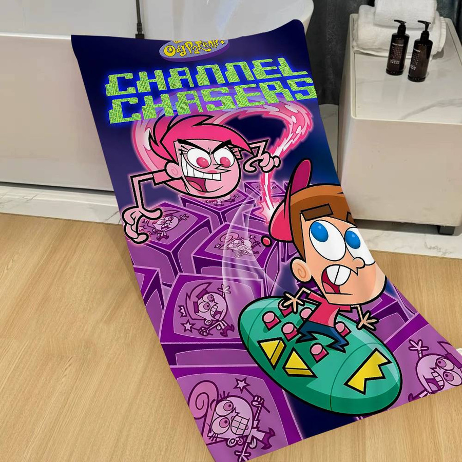 Waschlappen Ka Chen Muda mit Fairly Oddparents Anime Motiv, Multicolor, B: 40 cm, H: 60 cm - Bild 5