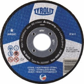 TYROLIT Basic 2 in 1 Universal Trennscheibe, Blau, Durchmesser: 178 mm - Bild 1