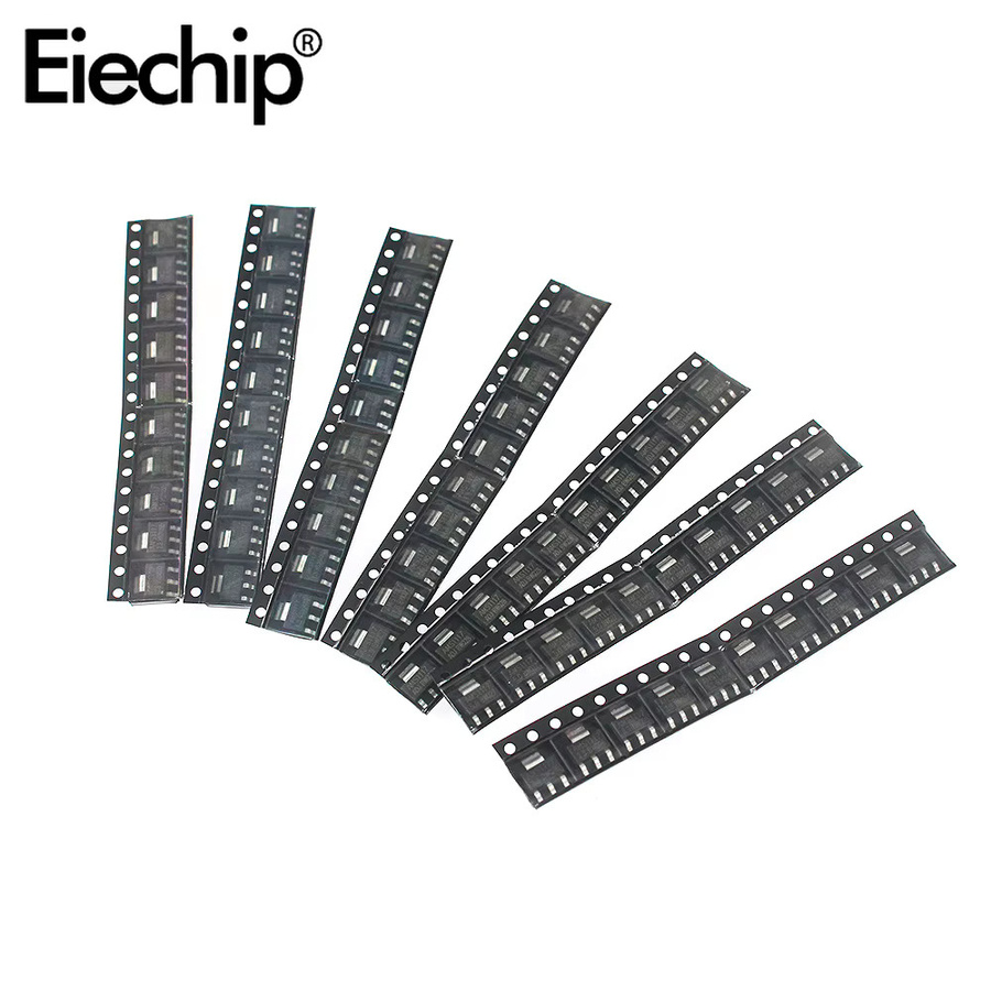 Spannungsregler-Sortiment Set mit 100 Stück: 30x TO-252 (78-05-15 V) und 70x SOT-223 (AMS1117 1,2 V-5 V) in Schwarz für zuverlässige Leistungsregelung - Bild 2