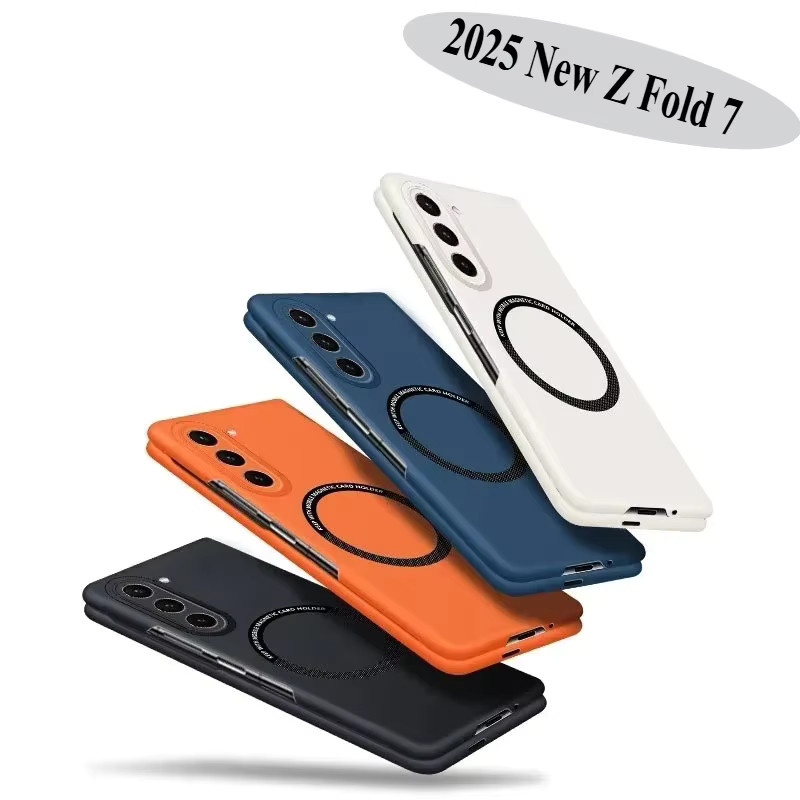 Ultradünne MagSafe Hülle für Samsung Galaxy Z Fold 7, 6, 5, 4, 3 in Blau mit magnetischem Hautgefühl und Unterstützung für kabelloses Laden - Bild 2