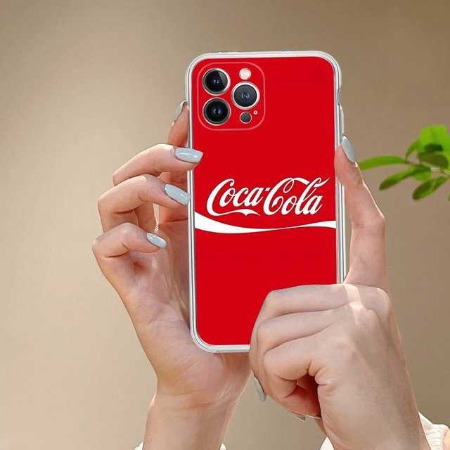 Coca-Cola Vintage Handyhülle für iPhone 17 16 15 14 13 12 11 Pro Max Plus, transparent/rot - Bild 1