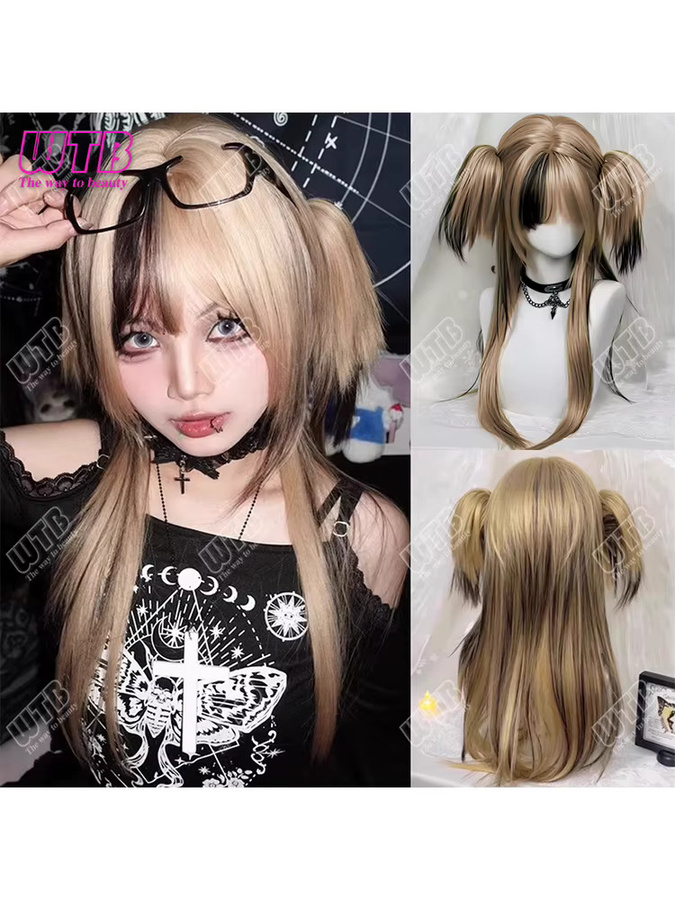 WTB Synthetische Perücke mit langem Pferdeschwanz und Pony, blond, Damen - Bild 6
