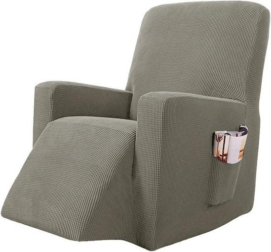 S-EMIGA Stretch-Schonbezug für Sessel aus Jacquard mit Seitentasche, rutschfest und elastisch - Bild 1