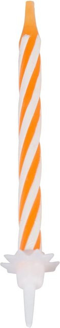 Relaxdays Geburtstagskerzen Set aus Paraffin und Kunststoff in Orange, Durchmesser: 0,2 cm, Höhe: 5,8 cm - Bild 1