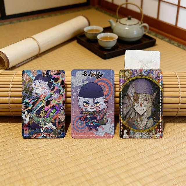 Schlüsselanhänger Leder, Ukiyo-e Anime Mononoke Kusuriuri, Unisex - Bild 1