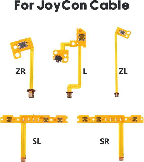 Karbeen Ersatz Flex Kabel für Nintendo Switch JoyCon OLED Lite Button Reparatur Set Links und Rechts - Bild 1
