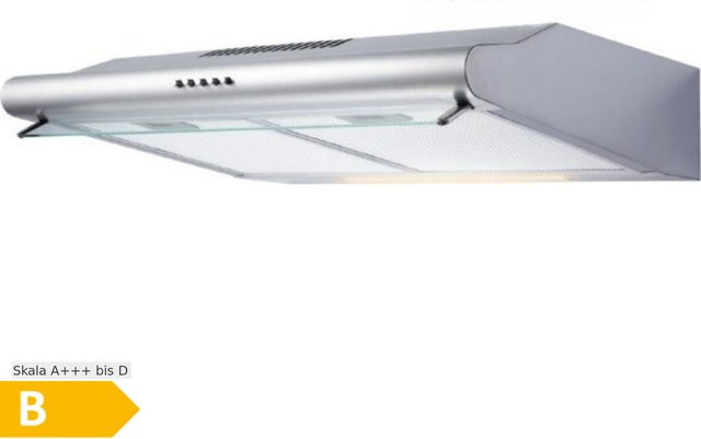 PKM Dunstabzugshaube Unterbauhaube KHU-601 mit Glaswrasenschirm in Silber, Breite: 60 cm, LED, Abluft oder Umluft, Energieeffizienzklasse A+++ - Bild 1