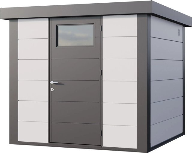 Telluria Gerätehaus Classico aus Stahl in Weiß, B/T/H: 258 x 258 x 219 cm - Bild 1