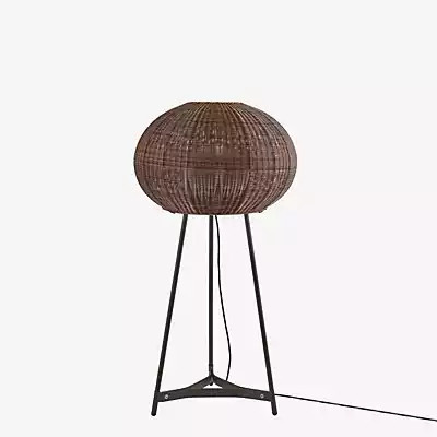 Bover Garota Stehleuchte aus Rattan in Braun für Garten und Boho-Stil - Bild 1