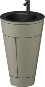 Duravit Waschtischunterschrank Starck 1 Set c-bonded in Schwarz Matt mit Innenbeleuchtung, B/T/H: 56 x 60,5 x 86,4 cm - Bild 1