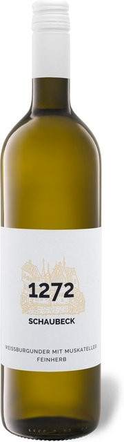 Schaubeck 1272 Weißburgunder mit Muskateller feinherb Weißwein 2025 0,75 l - Bild 1
