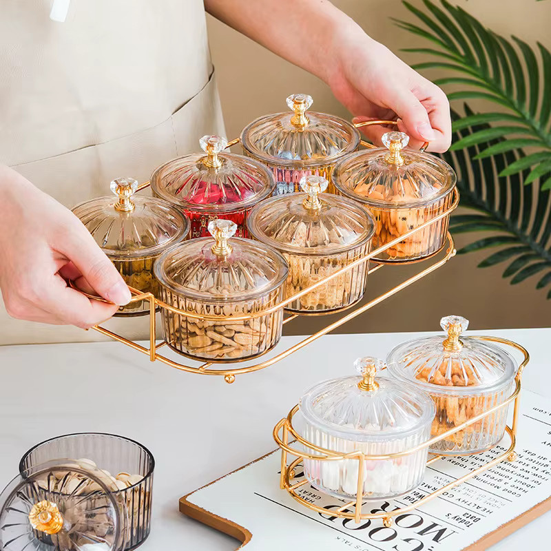 CH CACILLO Snackplatte aus Kunststoff mit Gittern für Obst und Desserts, transparent oder weiß - Bild 1