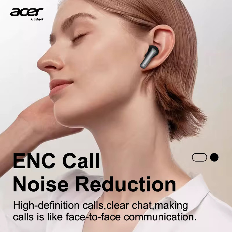 Acer Ohr750 Enc Kabellose Kopfhörer in Silber mit Anrufgeräuschunterdrückung und Surround-Sound-Effekt - Bild 5