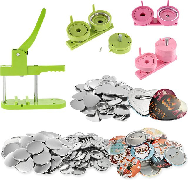 Austauschbare Matrizen für Button Maker in runder und herzförmiger Form, 25–75 mm, Zubehör für die DIY-Herstellung von Abzeichennadeln - Bild 1