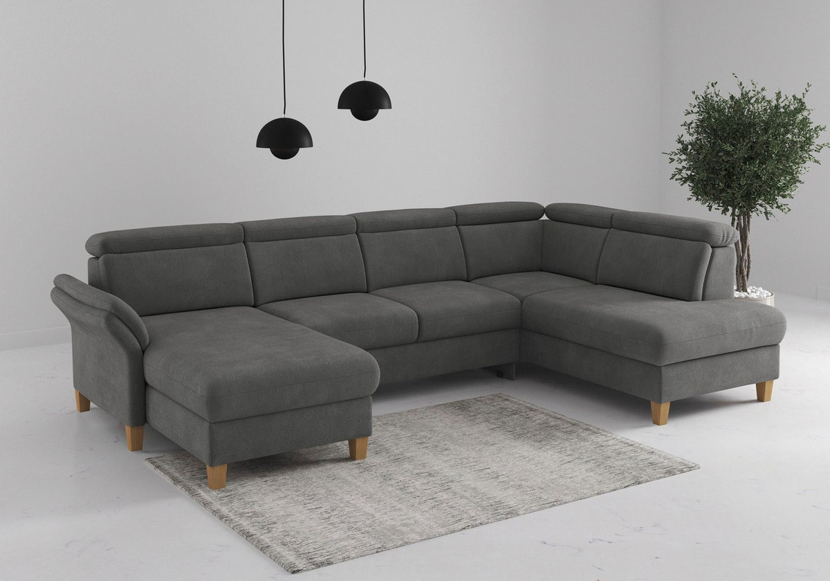 OTTO home Wohnlandschaft Glendale in U-Form mit Kopfteilverstellung und optionalem Vorziehsitz sowie Bettkasten - Bild 1