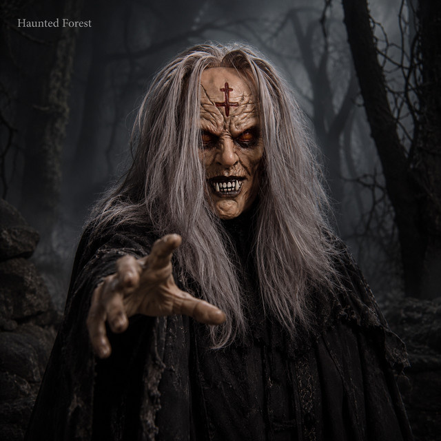 x-merry toy Gruselige Vampir-Latexmaske, Ganzkopf-Horrormonster-Maske, Grau - Bild 1