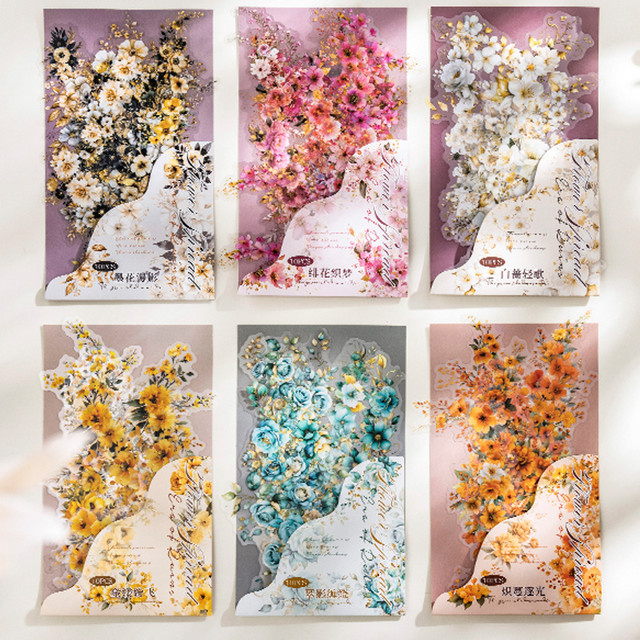 Mr. Paper Blumengarten-Serie PET-Aufkleber mit Aquarell-Blumen, 30 Stück, Multicolour - Bild 1