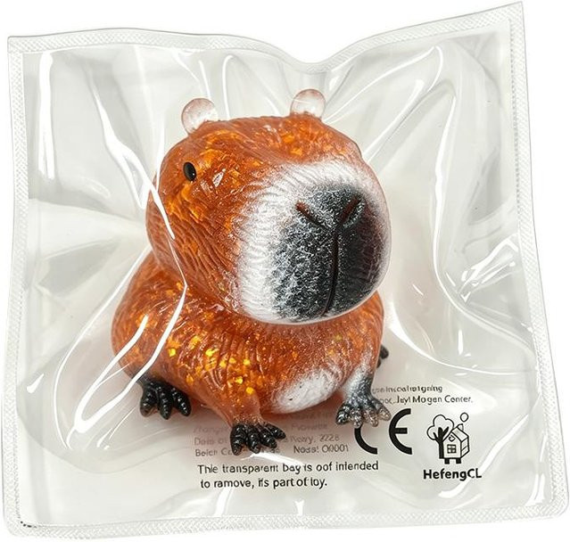 HefengCL Glitzer-Capybara Quetschspielzeug, Dekompression, braun - Bild 1