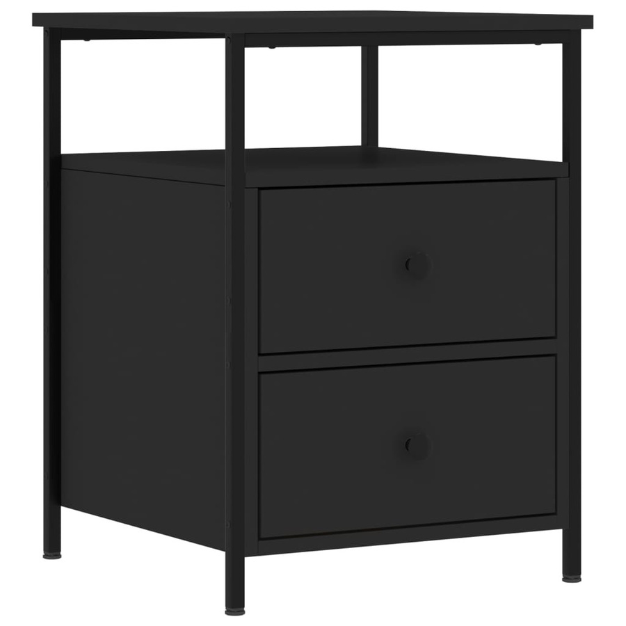 vidaXL Nachttische 2er Set im industriellen Stil, Schwarz, B/T/H: 44 x 45 x 60 cm - Bild 5