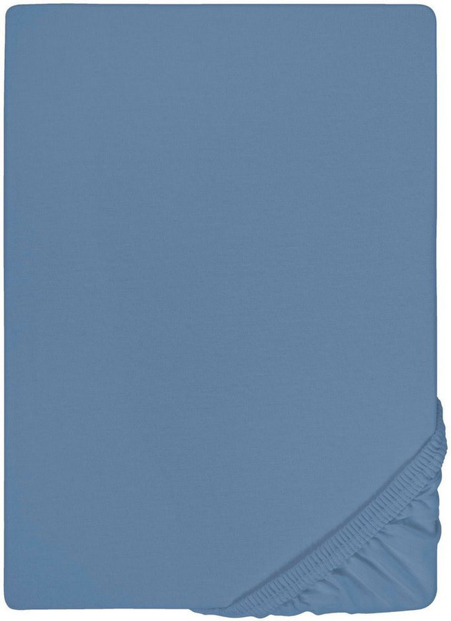 Biberna Spannbettlaken Deluxe Jersey-Elastic aus Baumwolle und Elasthan mit Rundumgummi, bügelfrei - Bild 1