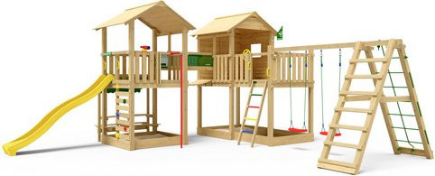 JUNGLE GYM Spielturm Botan in Gelb und Grün, B/T/H: 632 x 651 x 318 cm - Bild 1