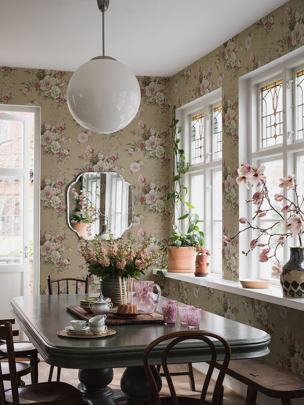 BoråsTapeter Wallpaper Floral Charm 4250 Motiv Tapete mit botanischem Blumenmuster in Beige, Pink und Multicolour, Non-Woven - Bild 3