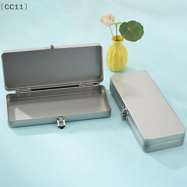 itariaCC11 soiZ Metallbox mit Deckel in Silber für Bürobedarf und Kosmetika - Bild 1