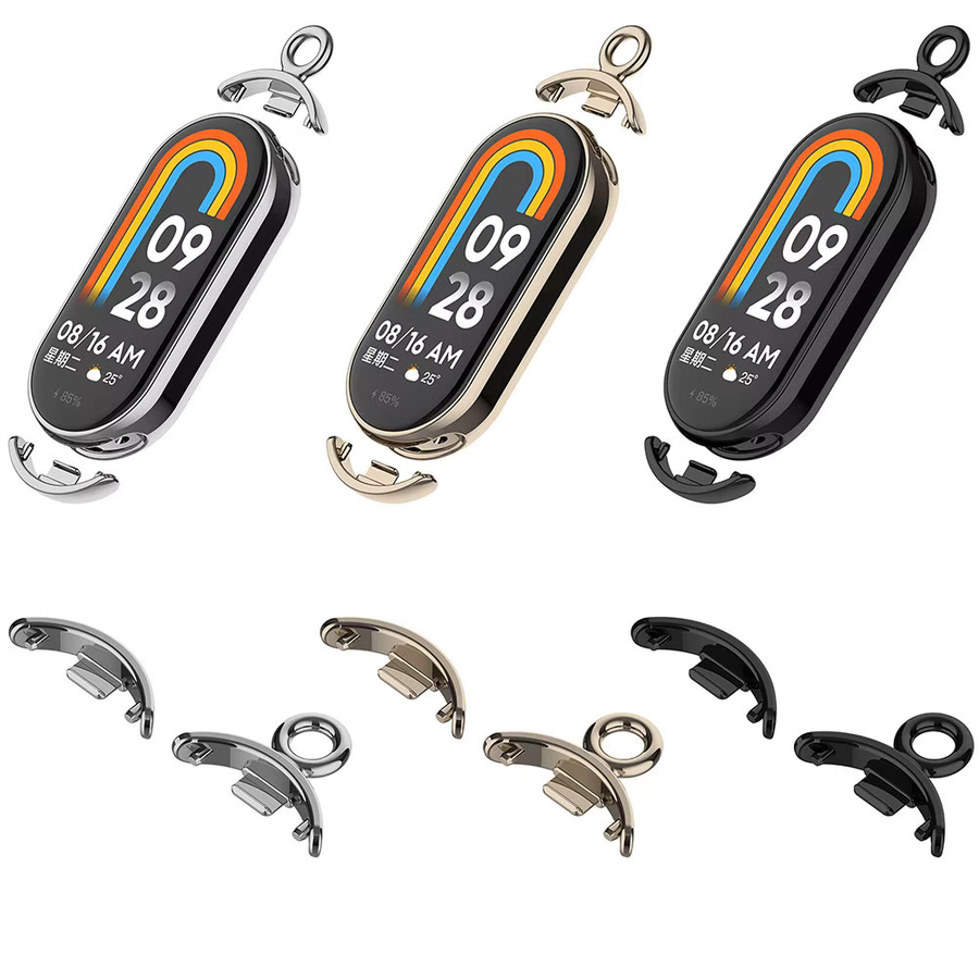 Arvin Anhänger-Halskette für Xiaomi Mi Band, Edelstahl, Silber, Unisex - Bild 2