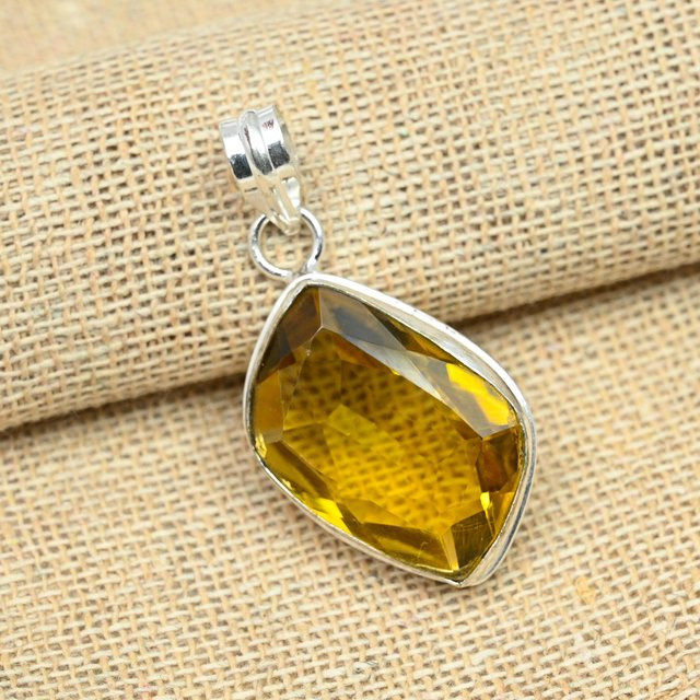 Copperie Anhänger Citrin, 925 Silber, Gelb, Damen, 4,5 cm - Bild 1