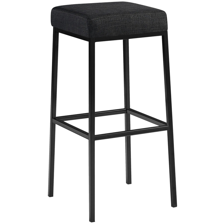 DELUKE Barhocker BIDAN Barstuhl aus Stoff in Dunkelgrau mit Lehne, B/T/H: 37 x 37 x 83 cm - Bild 2