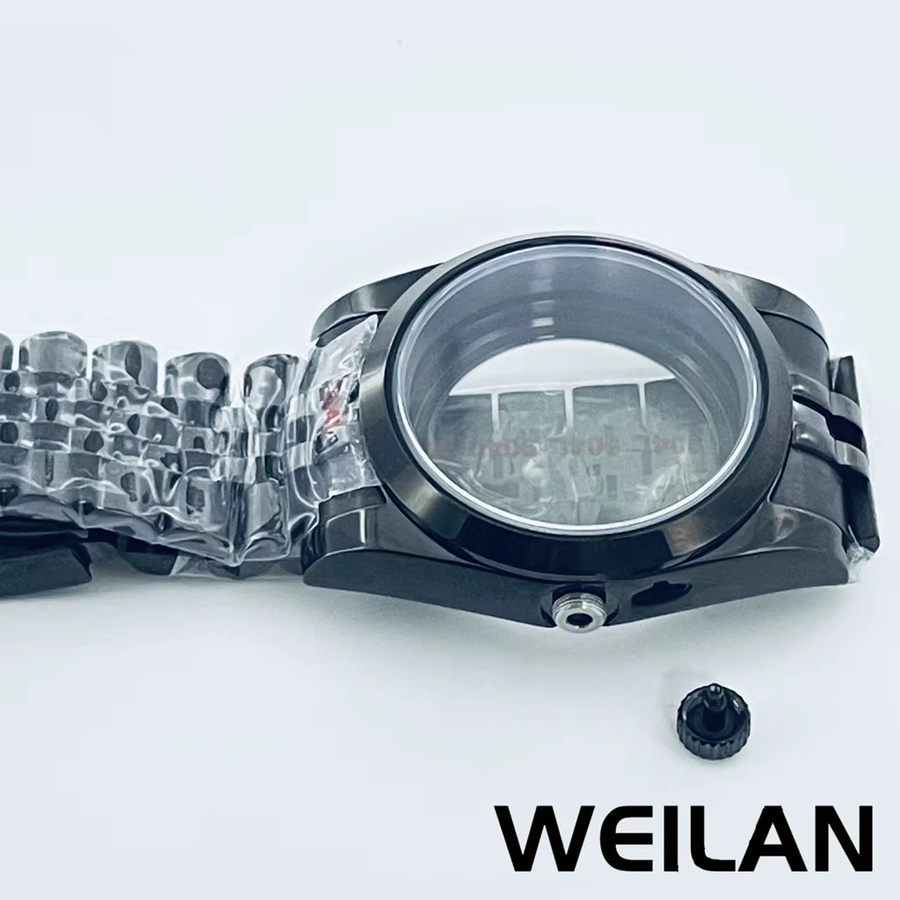 Uhrengehäuse Edelstahl, Schwarz, 36mm 40mm, Saphir Crystal - Bild 5