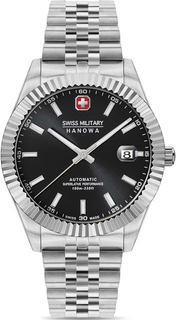 Swiss Military Hanowa Herrenuhr Automatik, Edelstahl, 41 mm, Schwarz - Bild 1