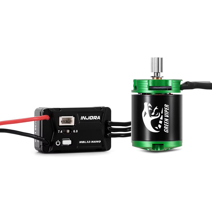 INJORA MBL32-NANO Bürstenloser ESC & 1621 Green Viper Motor 4300KV, 1:30 - Bild 4