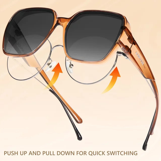 Kapvoe Sonnenbrille, Unisex, Square, Kunststoff, braun, polarisiert - Bild 1
