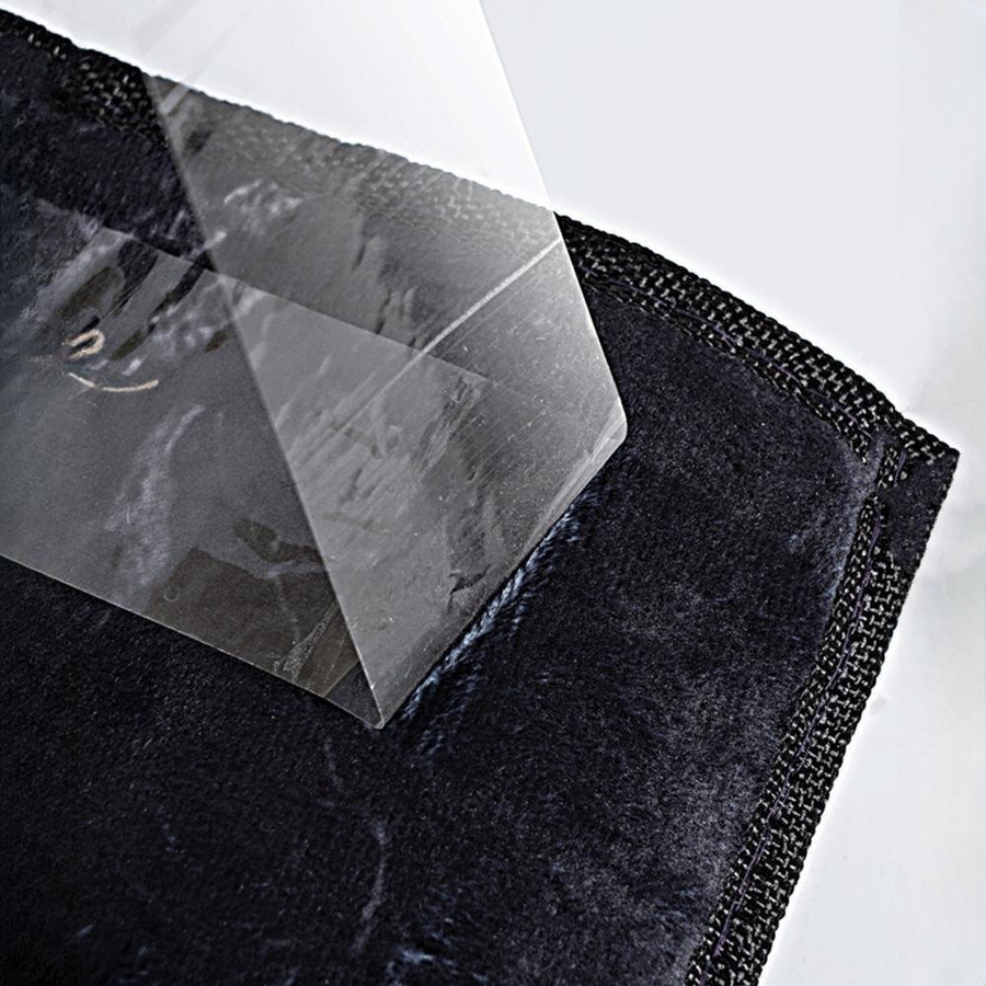 Yiran Furniture Wasserdichte WC-Sitzbezugmatte aus Baumwolle mit Reißverschluss und Griff, Schwarz, Kreisform - Bild 2