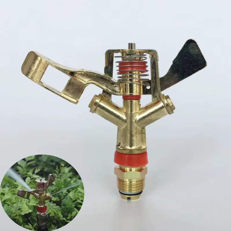 HelloYard Gartenbewässerung Rocker Arm Spritzdüsen aus Metall in Gold, 1/2 Zoll und 3/4 Zoll - Bild 1