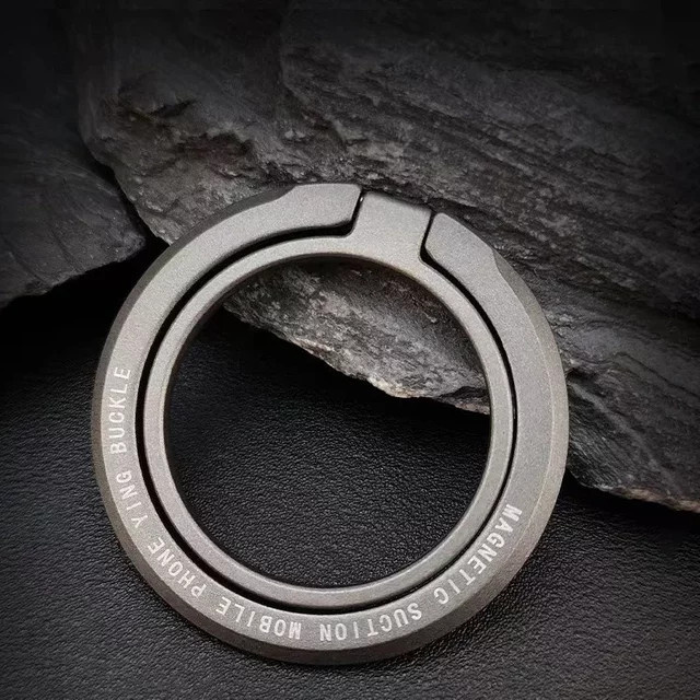 Magnetischer Ring-Telefonhalter für MagSafe-kompatible iPhones, faltbarer Griffständer in Grau - Bild 1
