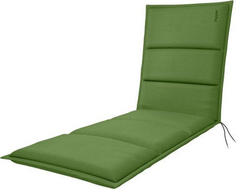 DOPPLER Auflage City grün mit Uni-Muster für Gartenliegen, B/L: 60 x 195 cm - Bild 1
